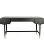 Desks - Flat black oak desk, 3 drawers, 170x70 cm, modern style - JP2B DECORATION