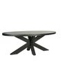 Tables basses - Table de salle à manger ovale en chêne noir, 210x115 cm, style moderne - JP2B DECORATION