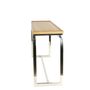 Console table - Cerused oak and chrome console, 150x40 cm, modern style - JP2B DECORATION