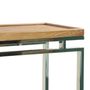 Console table - Cerused oak and chrome console, 150x40 cm, modern style - JP2B DECORATION