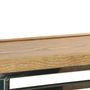 Console table - Cerused oak and chrome console, 150x40 cm, modern style - JP2B DECORATION