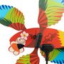 Decorative objects - Coco Cannelle a Parrot one side and Puffin other side Weather Vane - LES RITOURNAILES