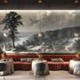 Wallpaper - Out Of The Woods Grey and White Panoramic Wallpaper - LA MAISON MURAEM