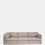 Sofas - Dinis 1 Seater Wood And Linen Beige Sofa - HOUSE OF CAPRICORN