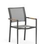 Lawn armchairs - POLO anthracite grey garden armchair - COUTURE JARDIN