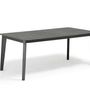 Lawn tables - DIVA garden table (220 cm) in anthracite grey aluminium - COUTURE JARDIN