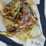 Scarves - Pure Silk Scarf with Ginosa design - G. INGLESE