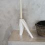 Candlesticks and candle holders - The Triple Twig Candle Holder - White - BAZAR BIZAR LIVING