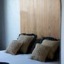 Cushions - The Raffia Cushion Cover Square - Natural Black - 60x60 - BAZAR BIZAR LIVING