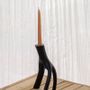 Candlesticks and candle holders - The Triple Twig Candle Holder - Black - BAZAR BIZAR LIVING