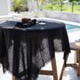 Linge de table textile - La Nappe en Lin - Noir - 150x200 - BAZAR BIZAR LIVING