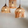 Hanging lights - The Abaca Bird Cage Pendant - Natural - M - BAZAR BIZAR LIVING