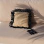 Cushions - The Raffia Cushion Cover Square - Natural Black - 40x40 - BAZAR BIZAR LIVING