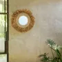 Mirrors - The Raffia Cowrie Mirror - Natural White - BAZAR BIZAR LIVING