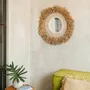 Mirrors - The Raffia Cowrie Mirror - Natural White - BAZAR BIZAR LIVING