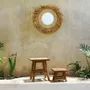Mirrors - The Raffia Cowrie Mirror - Natural White - BAZAR BIZAR LIVING