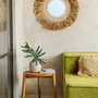 Mirrors - The Raffia Cowrie Mirror - Natural White - BAZAR BIZAR LIVING