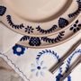 Placemats - Hand Embroidered Viana Placemat and Napkin Set - HOUSE OF CAPRICORN