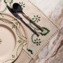 Placemats - Hand Embroidered Viana Placemat and Napkin Set - HOUSE OF CAPRICORN