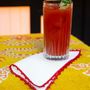 Napkins - Hand Embroidered Teresa Cocktail Napkin - HOUSE OF CAPRICORN