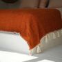 Throw blankets - The Stitch Bed Throw - Terracotta - BAZAR BIZAR LIVING