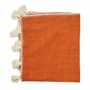 Throw blankets - The Stitch Bed Throw - Terracotta - BAZAR BIZAR LIVING