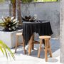 Linge de table textile - La nappe en lin, noire, 150 x 150 - BAZAR BIZAR LIVING