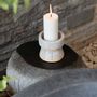 Candlesticks and candle holders - The Serene Candle Holder - Concrete Natural - S - BAZAR BIZAR LIVING