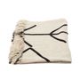 Throw blankets - The Evil Eye Bed Throw - Natural Black - BAZAR BIZAR LIVING