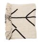 Throw blankets - The Evil Eye Bed Throw - Natural Black - BAZAR BIZAR LIVING