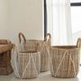 Boîtes de rangement - Le Panier Macramé À Stitches Droits - Naturel Blanc - S - BAZAR BIZAR LIVING