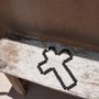 Decorative objects - The Wooden Cross Black - BAZAR BIZAR LIVING