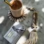 Decorative objects - The Macrame Fishbone Keychain - Cream - BAZAR BIZAR LIVING