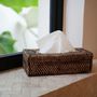 Caskets and boxes - The Rattan Classic Tissue Box - Natural Brown - BAZAR BIZAR LIVING