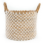 Boîtes de rangement - Le Panier Macramé Stitches Croisés - Naturel Blanc - L - BAZAR BIZAR LIVING
