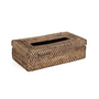 Caskets and boxes - The Rattan Classic Tissue Box - Natural Brown - BAZAR BIZAR LIVING