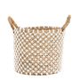 Boîtes de rangement - Le Panier Macramé Stitches Croisés - Naturel Blanc - M - BAZAR BIZAR LIVING