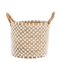 Boîtes de rangement  - Le Panier Macramé Stitches Croisés - Naturel Blanc - M - BAZAR BIZAR LIVING