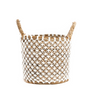 Boîtes de rangement  - Le Panier Macramé Stitches Croisés - Naturel Blanc - S - BAZAR BIZAR LIVING