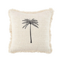 Cushions - The Gili Palm Cushion Cover - Natural Black - BAZAR BIZAR LIVING