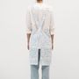 Linge d'office - Tablier croisé White Botanical Blue - LINEN TALES