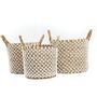 Boîtes de rangement  - Le Panier Macramé Stitches Croisés - Naturel Blanc - M - BAZAR BIZAR LIVING