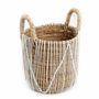 Boîtes de rangement - Le Panier Macramé Stitches Droits - Naturel Blanc - M - BAZAR BIZAR LIVING