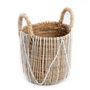 Boîtes de rangement  - Le Panier Macramé Stitches Droits - Naturel Blanc - M - BAZAR BIZAR LIVING