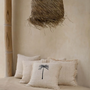 Cushions - The Gili Palm Cushion Cover - Natural Black - BAZAR BIZAR LIVING