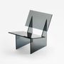 Armchairs - MONOLOG INVISIBLE ARMCHAIR / GREY GLASS CHAIR - GLASS VARIATIONS