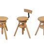 Stools - French solid beech wood screw stool - ÉBÉNISTERIE VUILLEMIN