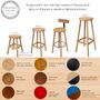 Customizable objects - Solid French beech wood stool - ÉBÉNISTERIE VUILLEMIN