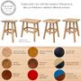 Customizable objects - Solid French beech wood stool - ÉBÉNISTERIE VUILLEMIN