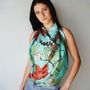 Scarves - Turquoise Neo-butterfly scarf - PATRICIA LAUZES